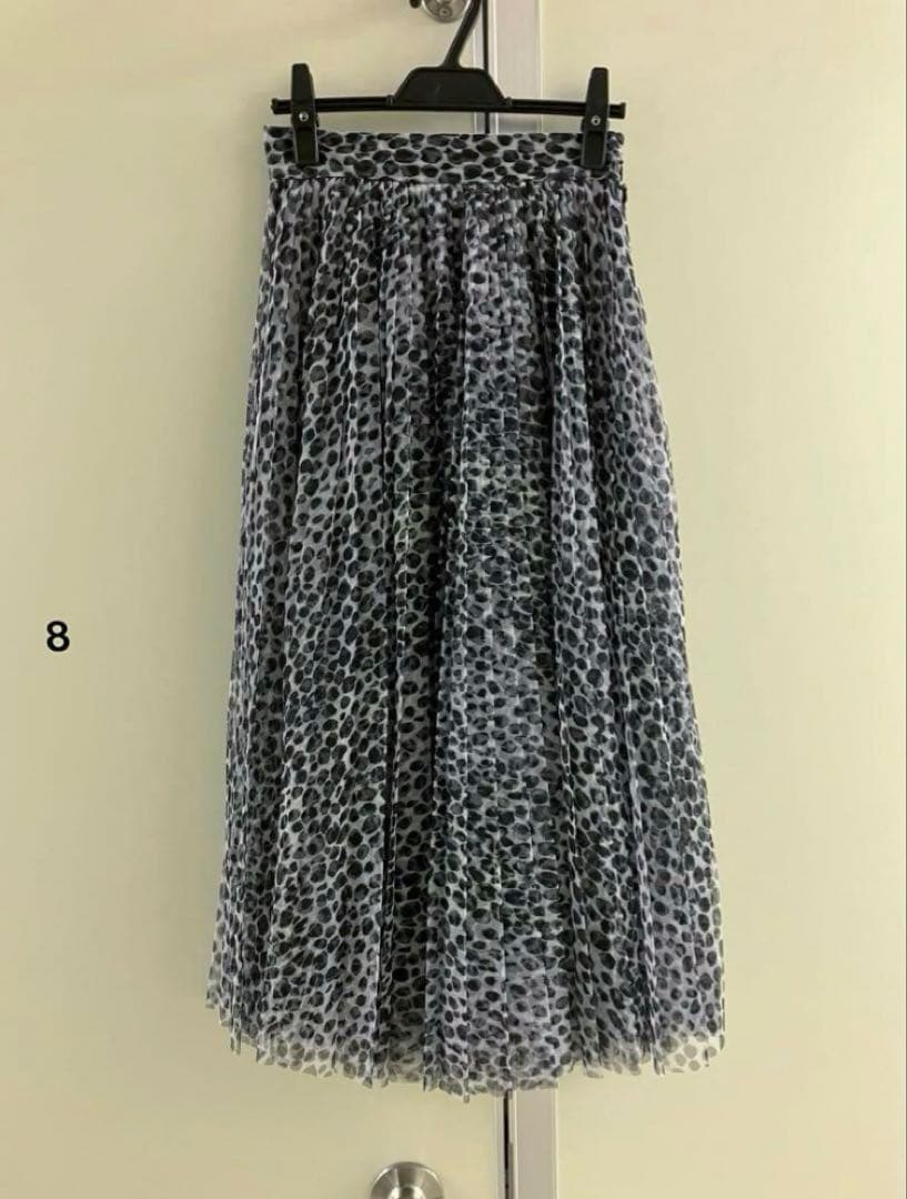 【新品本物】 PHILOSOPHY グレー レオパード ソフトチュール プリーツ スカートXS(SS)・PHILOSOPHY DI LORENZO SERAFINI 定番