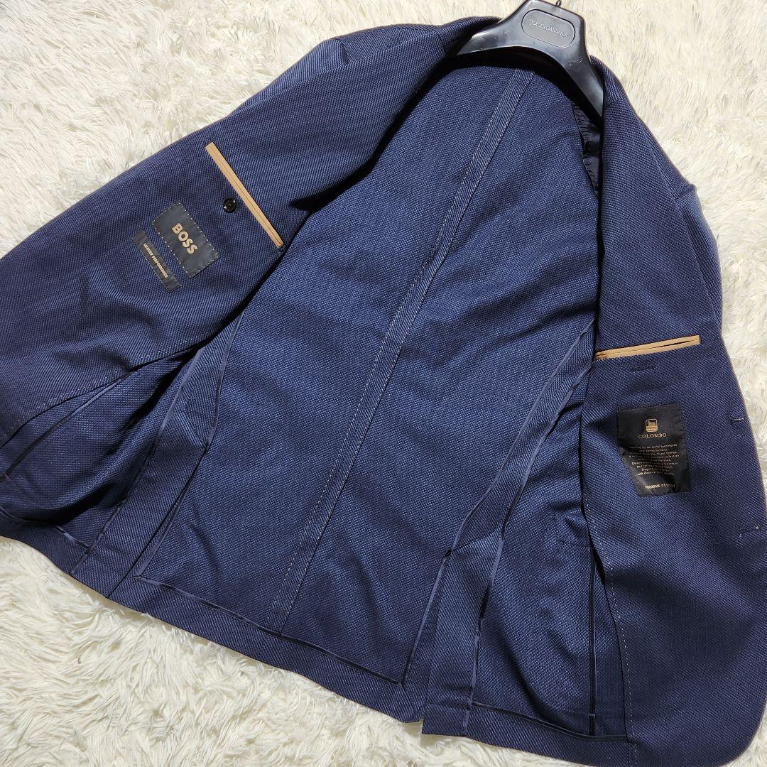 極美品✨22SS ヒューゴボス テーラードジャケット コロンボ ネイビー