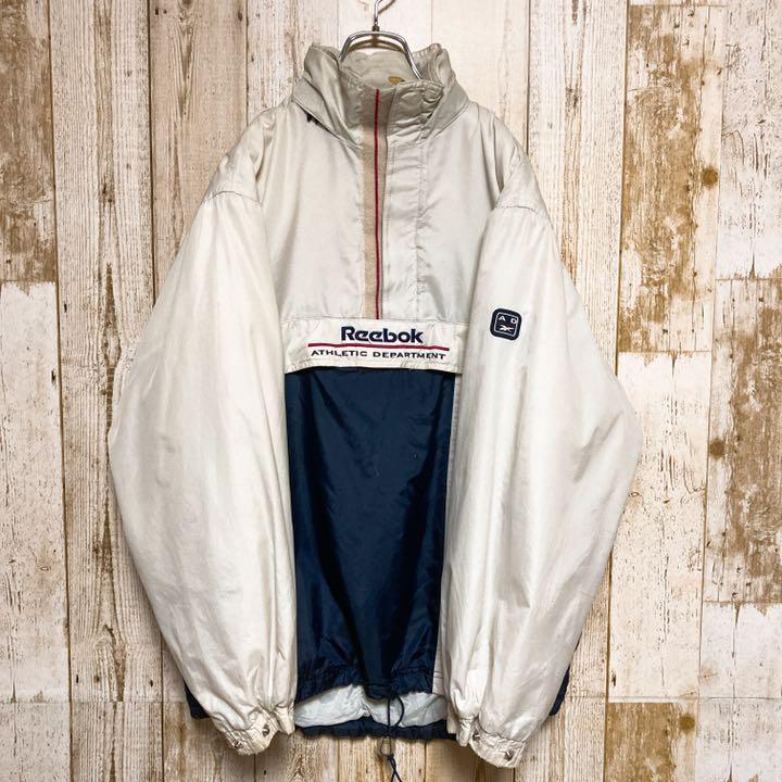 激レア】リーボック reebok ハーフジップマウンテンパーカー 刺繍ロゴ - メルカリ 激レア】リーボック reebok ハーフジップマウンテンパーカー 刺繍ロゴ - メルカリ