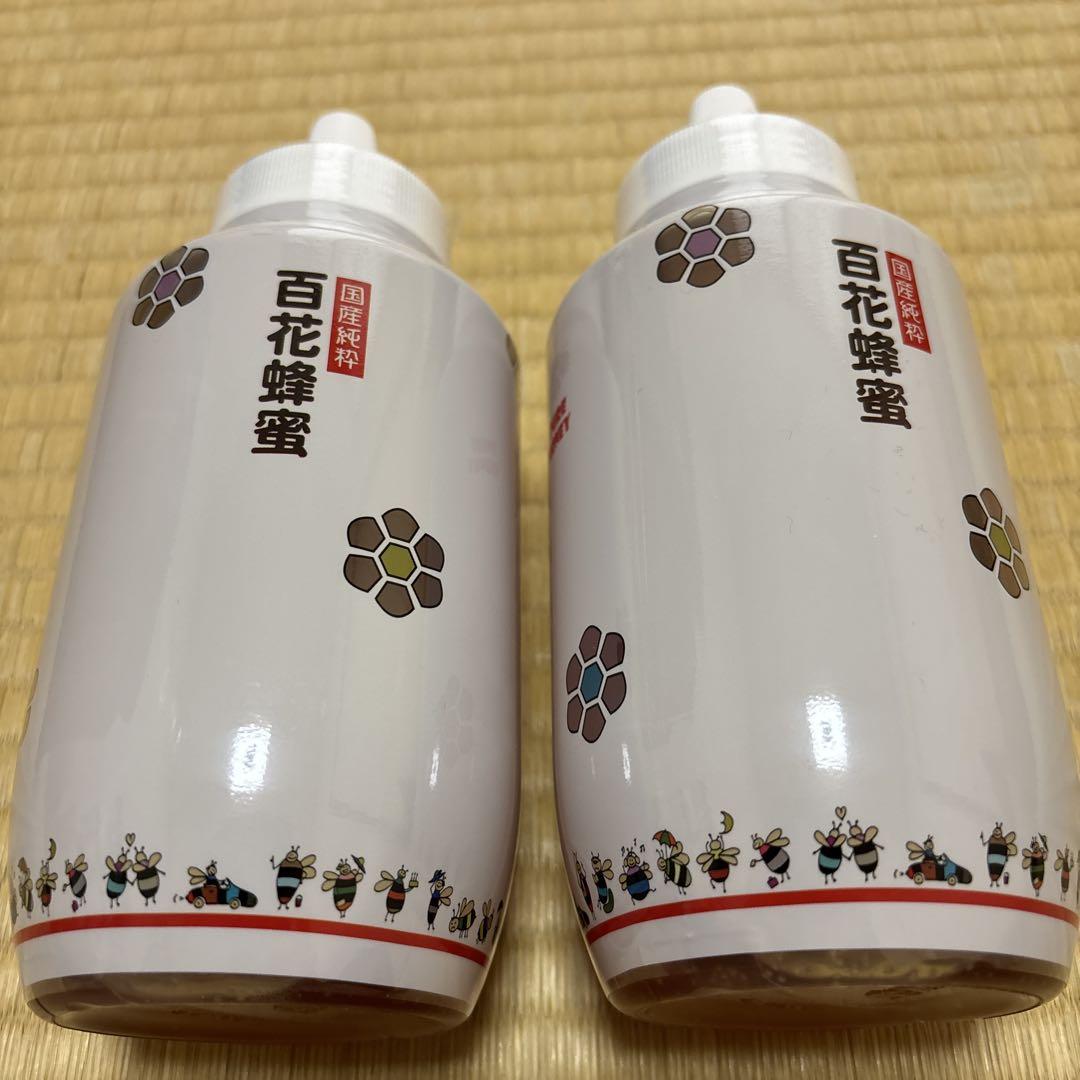 【新品】国産純粋はちみつ 非加熱　1kg × 2個　百花　生ハチミツ