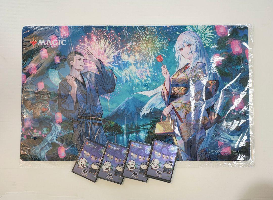 MTG　プレマ　放浪皇のクリスマス　夏祭り　プレイマットスリーブ　 藤チョコ