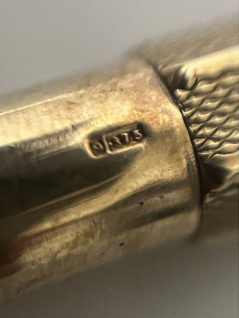 イギリス　アンティーク　375 9金　回転式メカニカルペンシル