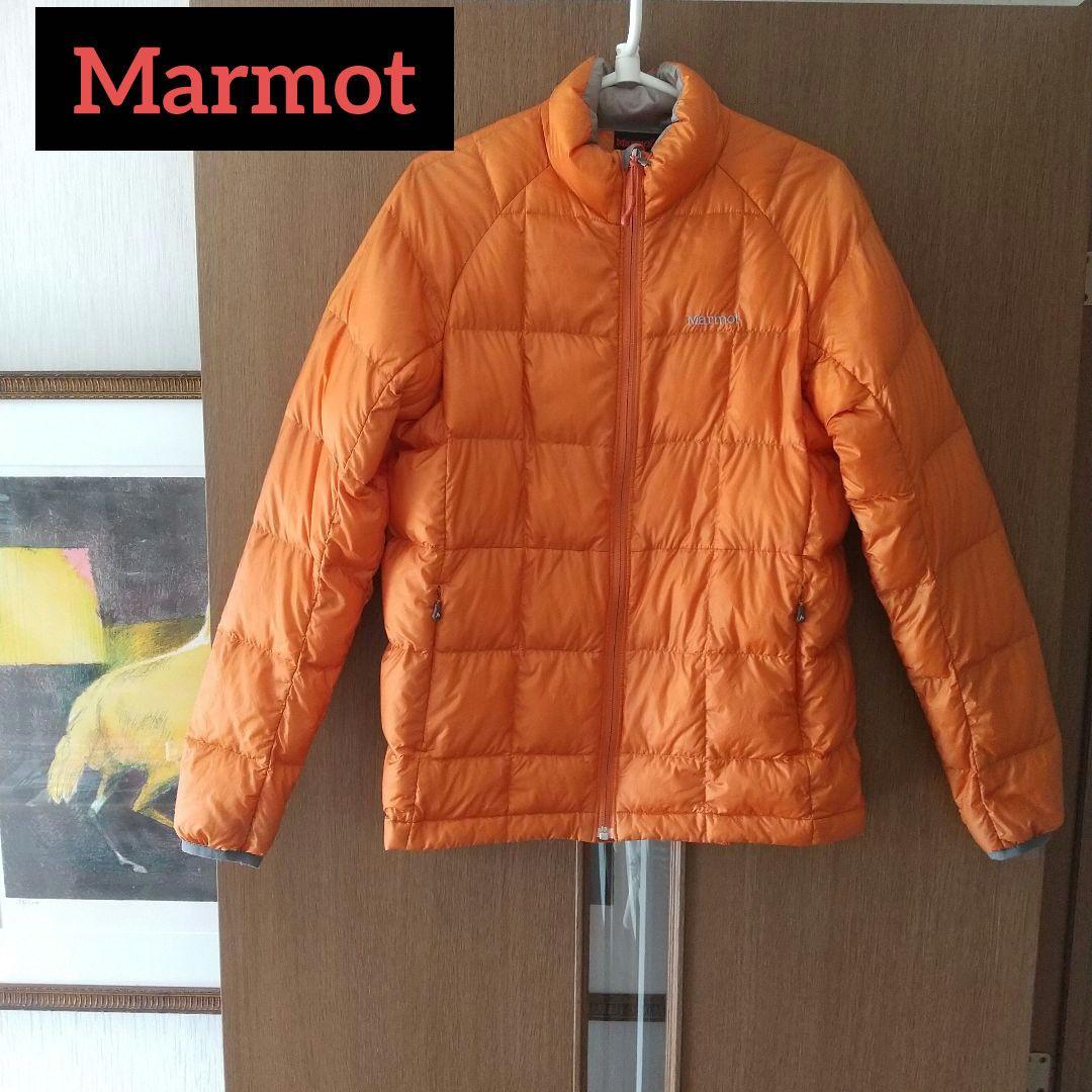 【Marmot】マーモット　コンパクト　ダウンジャケット　オレンジ　М　登山