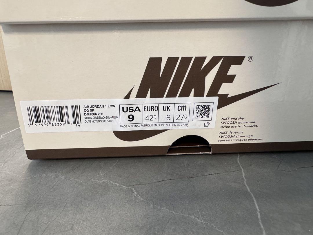 神　aj1 low travis scott 27cm