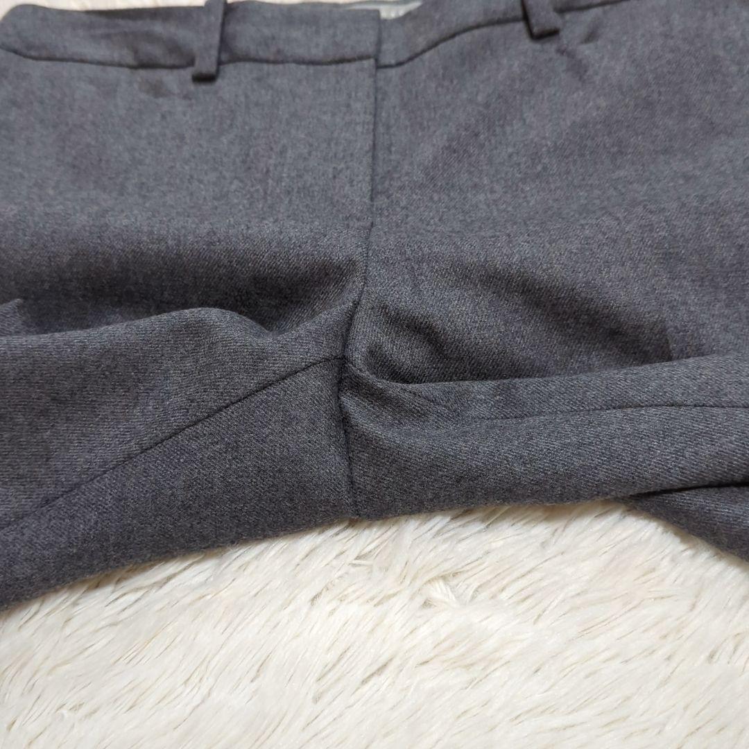美品 セオリーリュクス 40 ノーカラー パンツスーツ セットアップ グレー
