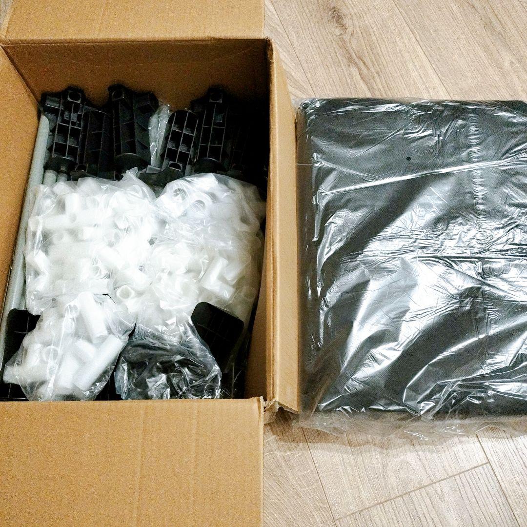 服掛け クローゼット 収納棚 170×45×172cm ブラック 工具不要
