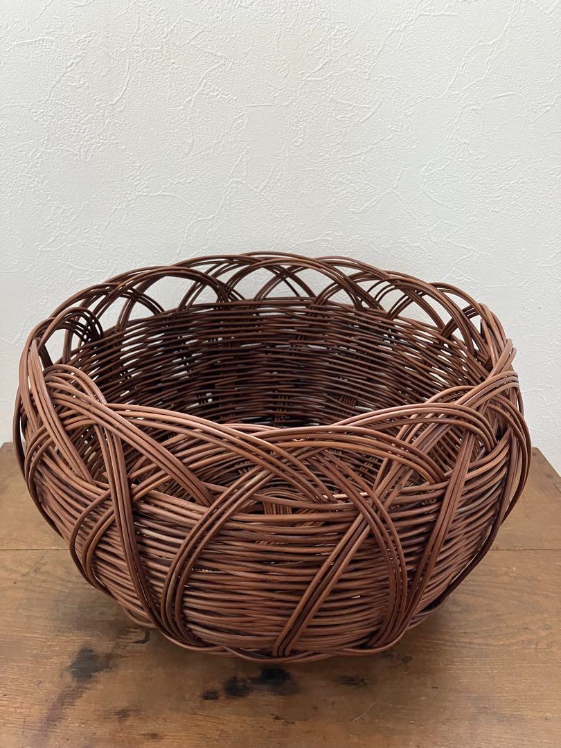 シダかご　かご　バスケット　美品