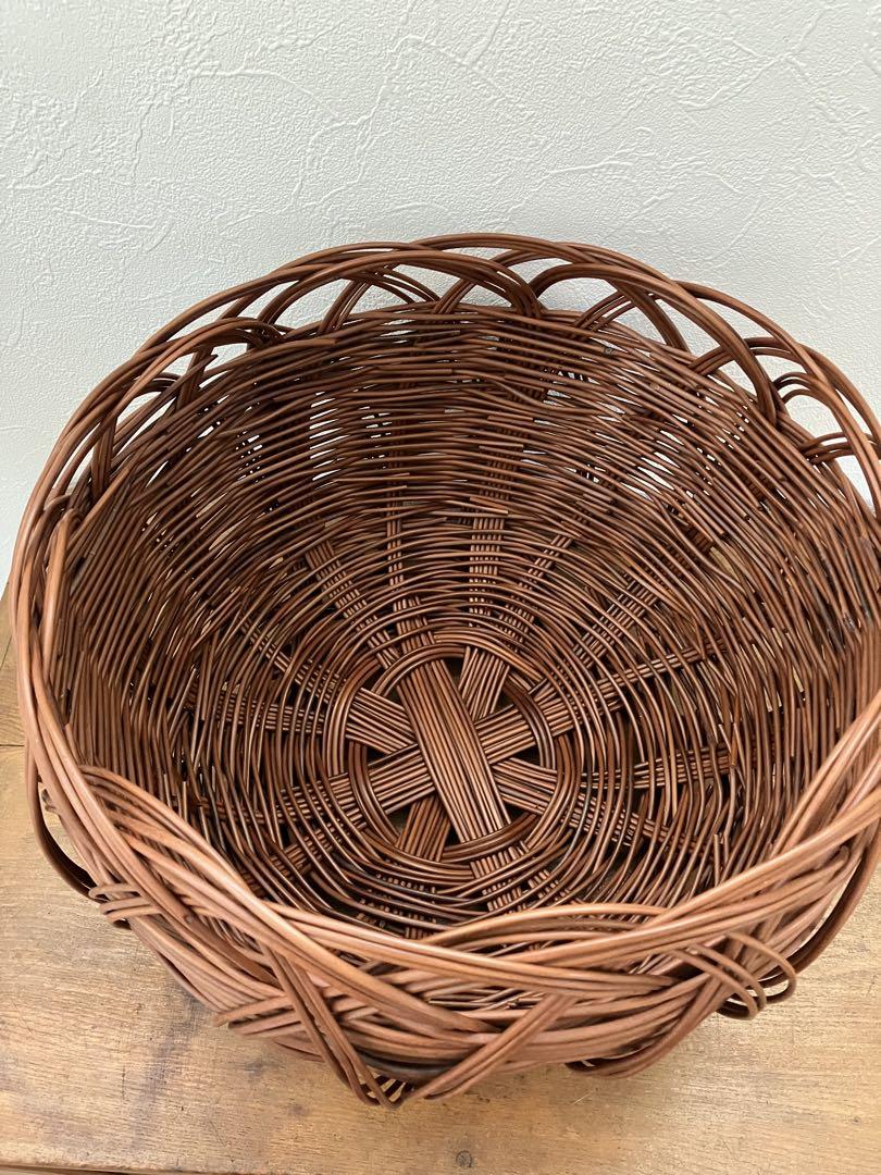 シダかご　かご　バスケット　美品