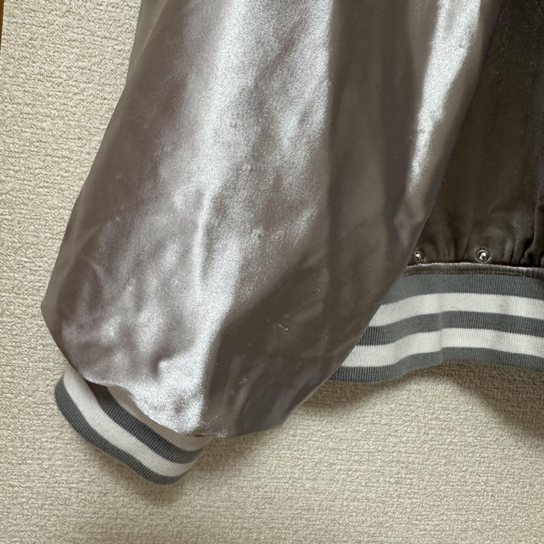 Messy Bonesベロアスカジャン【Silver】Dimmoire Messy Bones ベロアスカジャン Dimmoire ゴシック シルバー