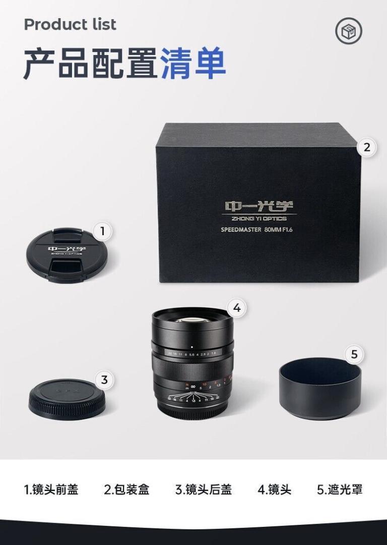 新品 中一光学 SPEEDMASTER 80mm F1.6 フジフイルム GFX