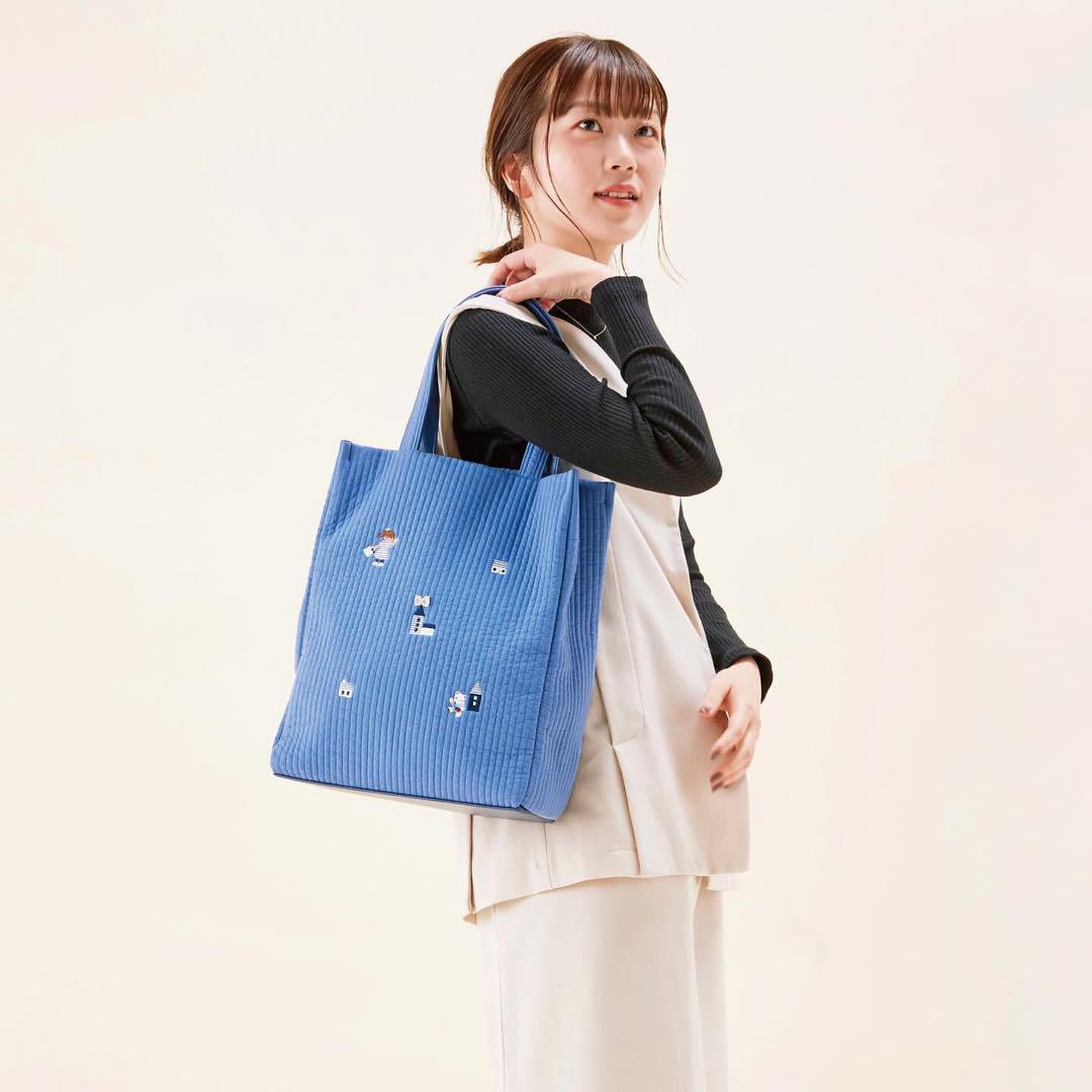 ファミリア ピオヌンナル コラボバッグ PORTE ブルー ヌビ 韓国