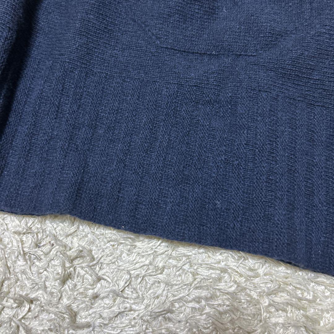 iliann loeb Vネックニットチュニック ネイビー ニット ポケット