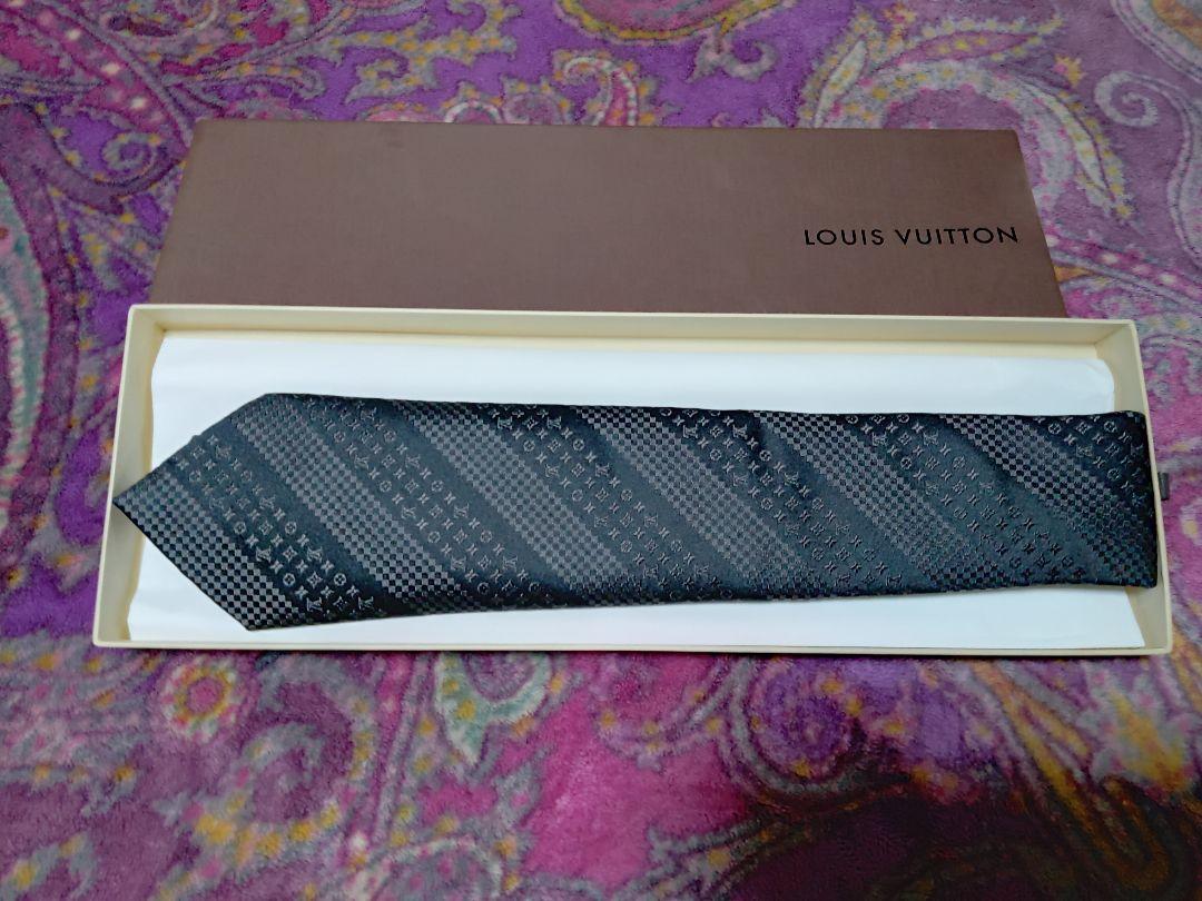 Louis Vuitton ブラック モノグラム ネクタイ