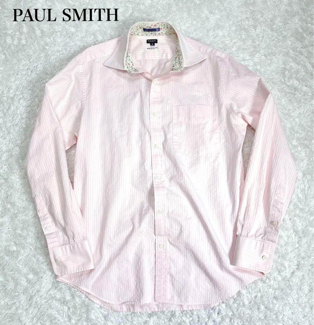 ポールスミス ストライプシャツ M 花柄 ピンク