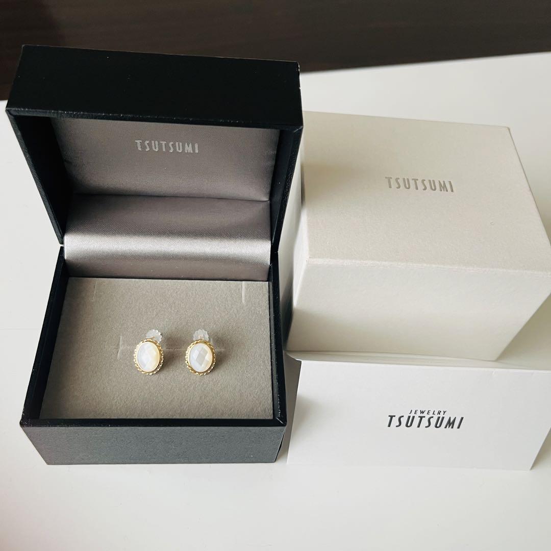 ツツミ新品未使用⭐︎シェルピアス10K