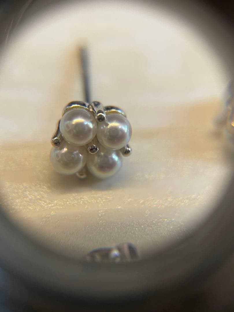 MIKIMOTO ミキモト ベビーパール ピアス K18WG