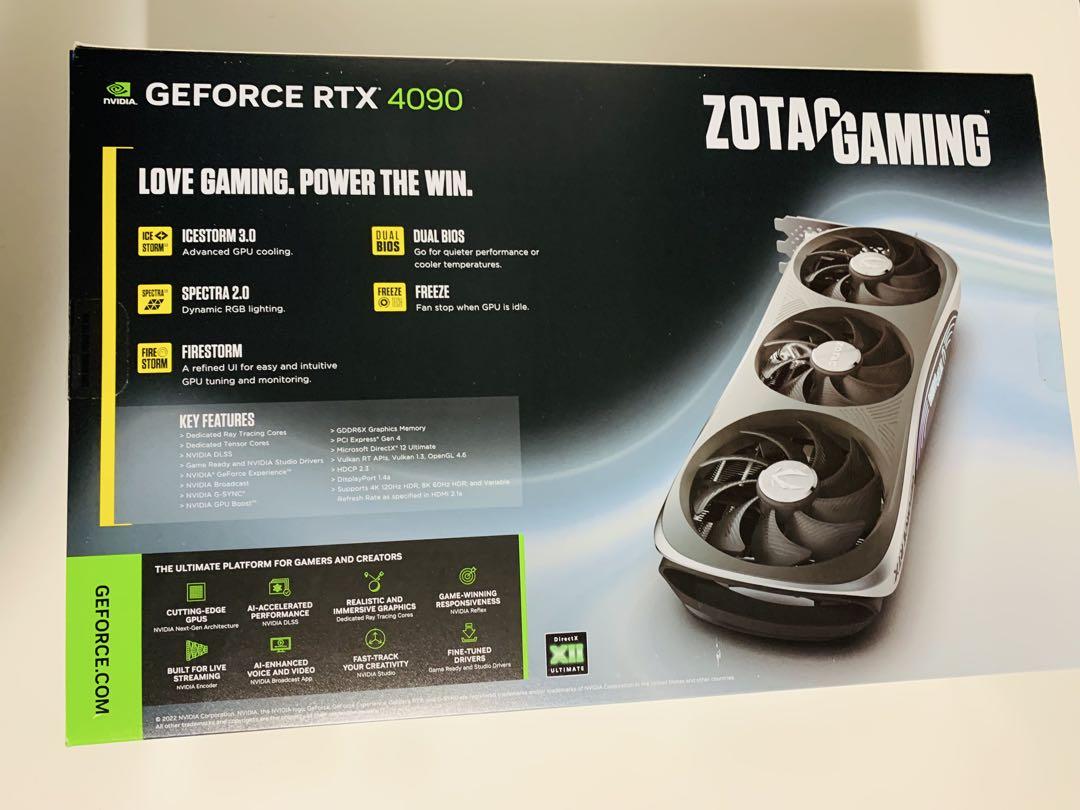 グラフィックボード・グラボ・ビデオカード ZOTAC GeForce RTX 4090 24GB