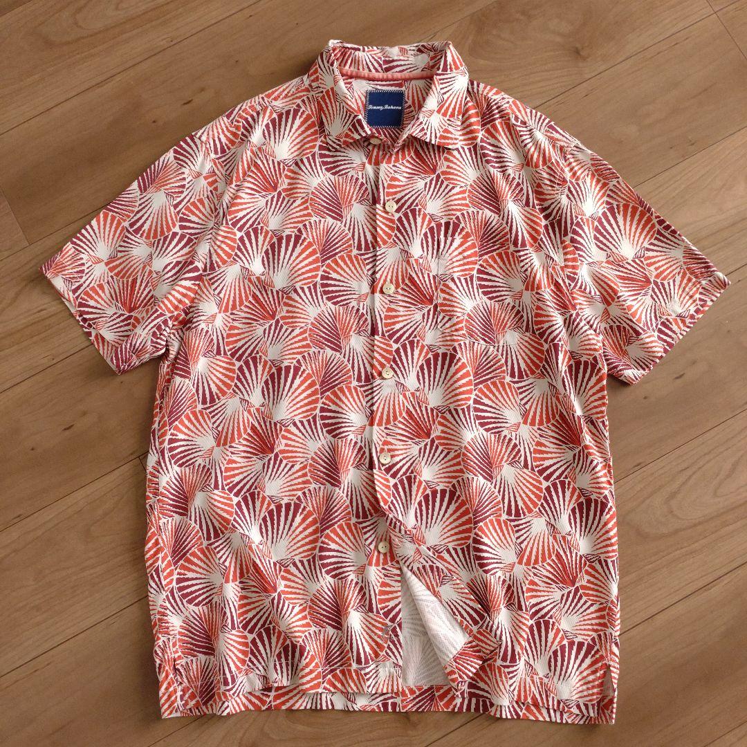 Tommy Bahama アロハシャツ/シルク100%/A66/古着/Lトップス