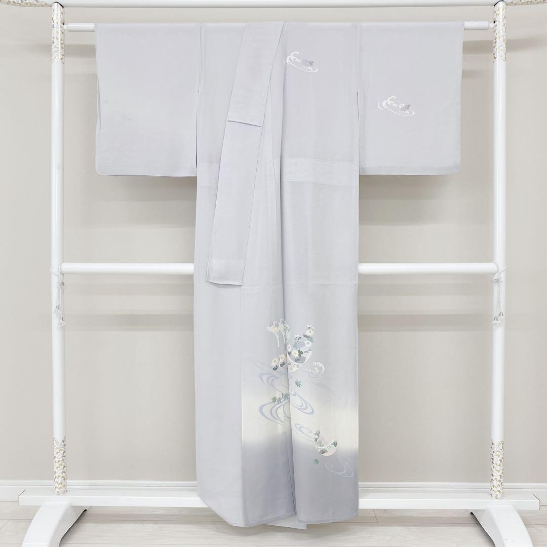 K0374 美品 逸品 上品 絽 十日町友禅 作家者 正絹 訪問着