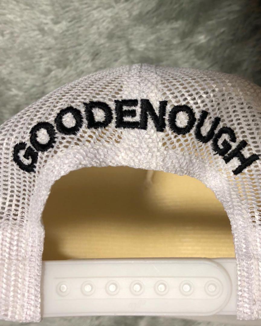 極美品❗️GOODENOUGH グッドイナフ GE ロゴ メッシュキャップ 白