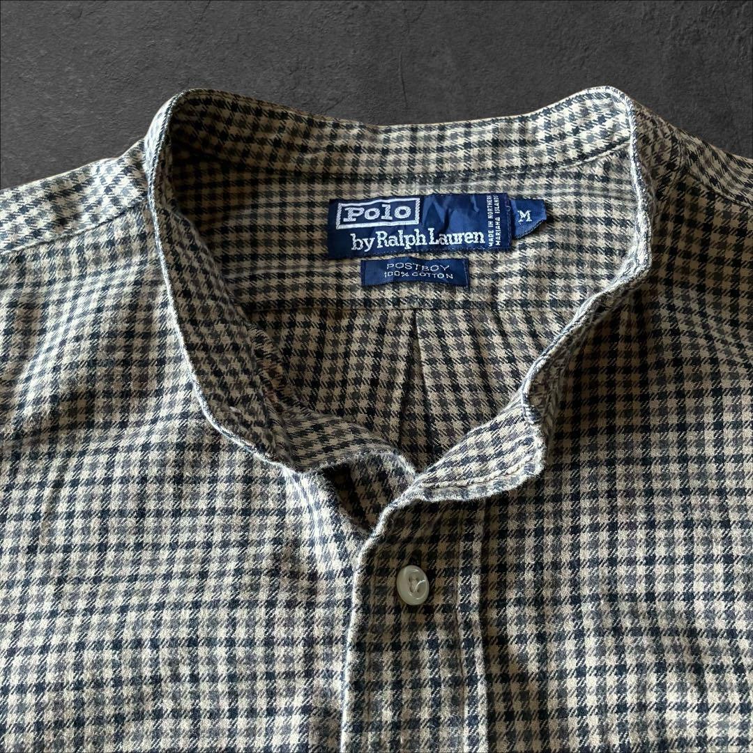 ラルフローレン POSTBOY バンドカラーシャツ 長袖シャツ USA 古着