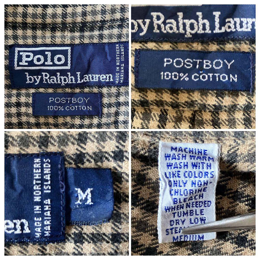 ラルフローレン POSTBOY バンドカラーシャツ 長袖シャツ USA 古着