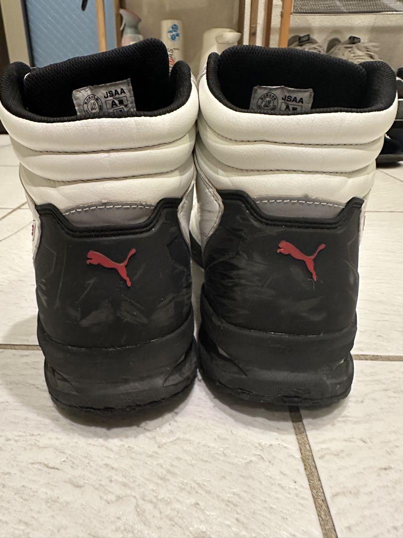 Puma 安全靴 ダイヤル式 ホワイト/レッド