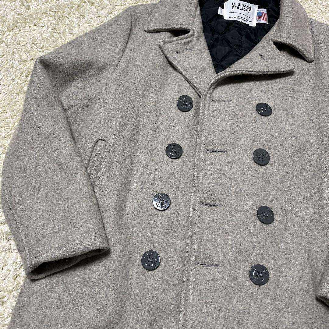 極美品　SCHOTT ショット　ピーコート　サイズ40 アイボリー