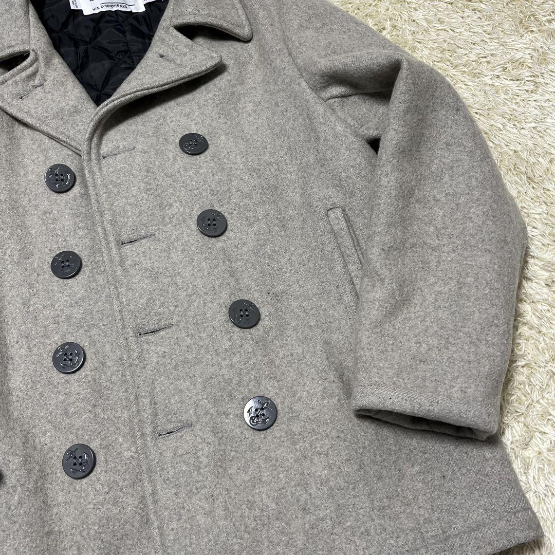 極美品　SCHOTT ショット　ピーコート　サイズ40 アイボリー