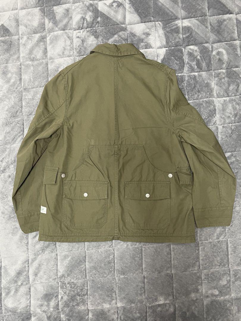 極美品　SASSAFRAS カバーオール オリーブグリーン S SASSAFRAS オリーブグリーン カバーオール S