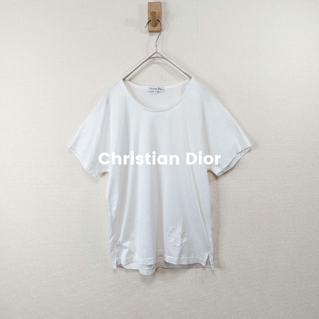 Christian Dior　エンブレム刺繍ロゴ カットソー　Tシャツ　カネボウ