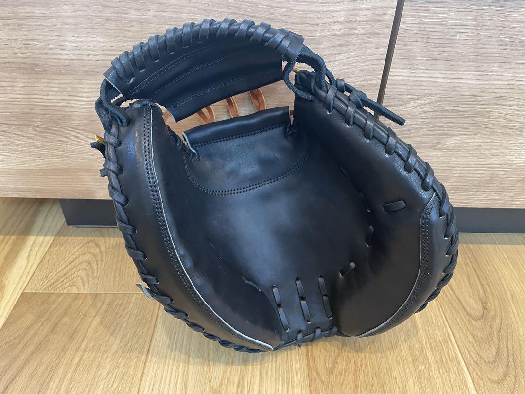 黒 レザー 硬式グローブ