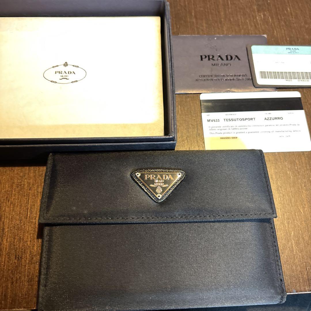 美品！！PRADA 二つ折り財布 ブラック MW513