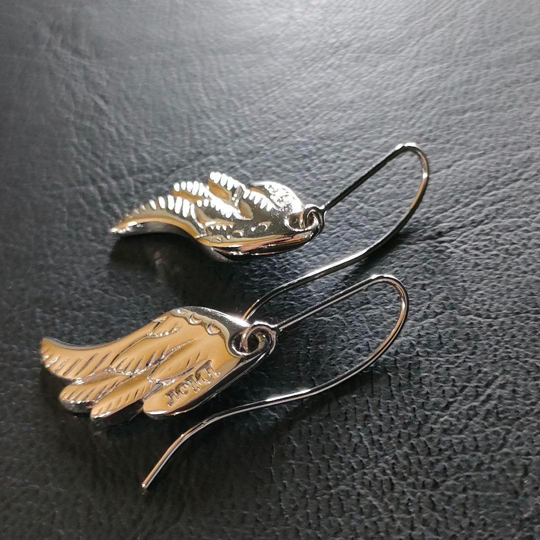 極美品】Dior ディオール ピアス シルバー 翼 ウイング 羽 Dior 極美品】Dior ディオール ピアス シルバー 翼 ウイング 羽 Dior