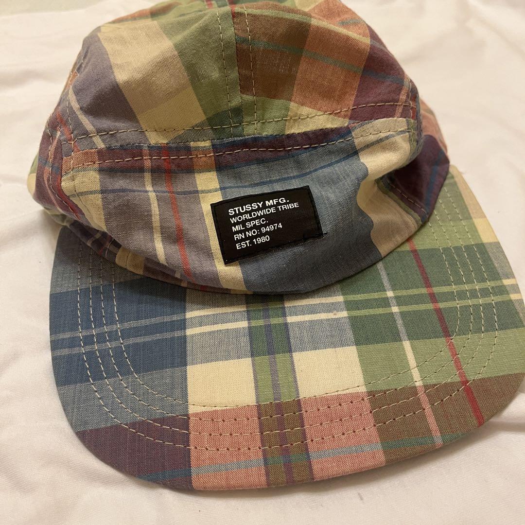 stussy キャップ 古着 チェック