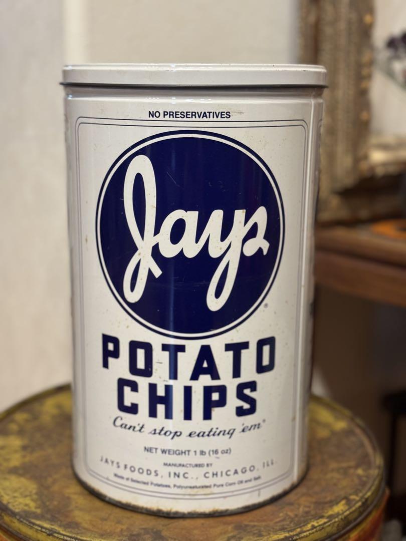 アンティーク缶　ヴィンテージ缶 ⑦ POTATO CHIPS