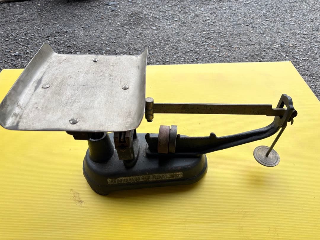 上皿さおはかり 天秤 昭和レトロ アンティーク全体的に状態が悪い