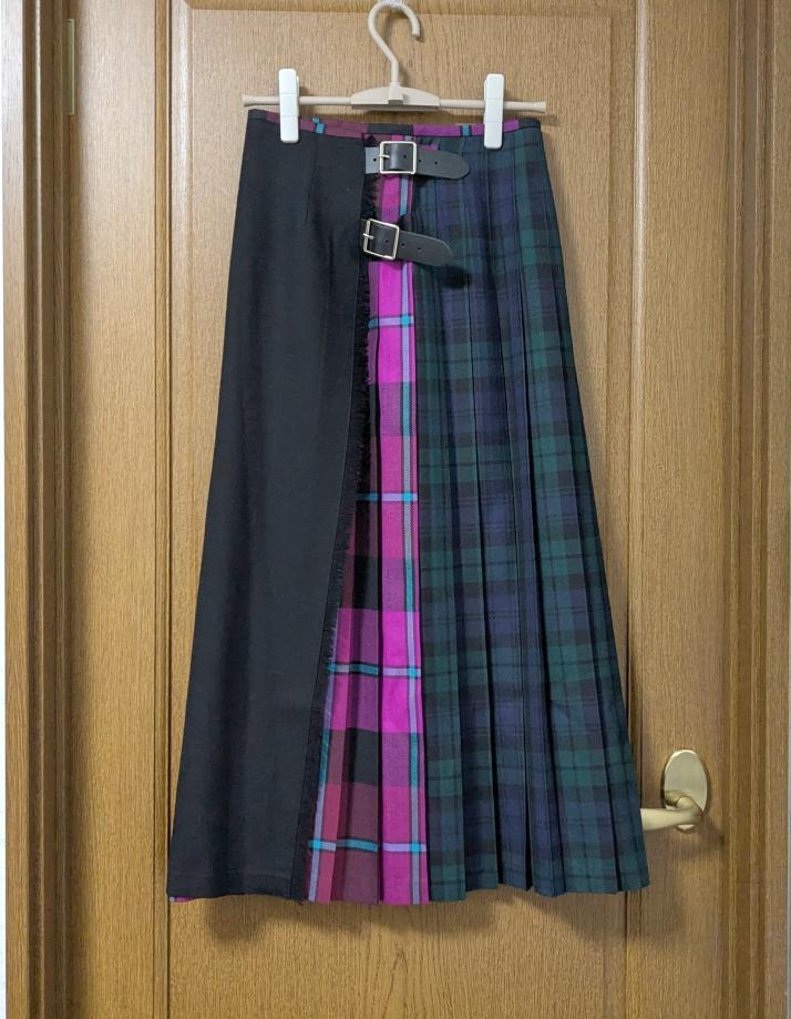 美品 O'NEIL of DUBLIN パッチワーク プリーツスカート