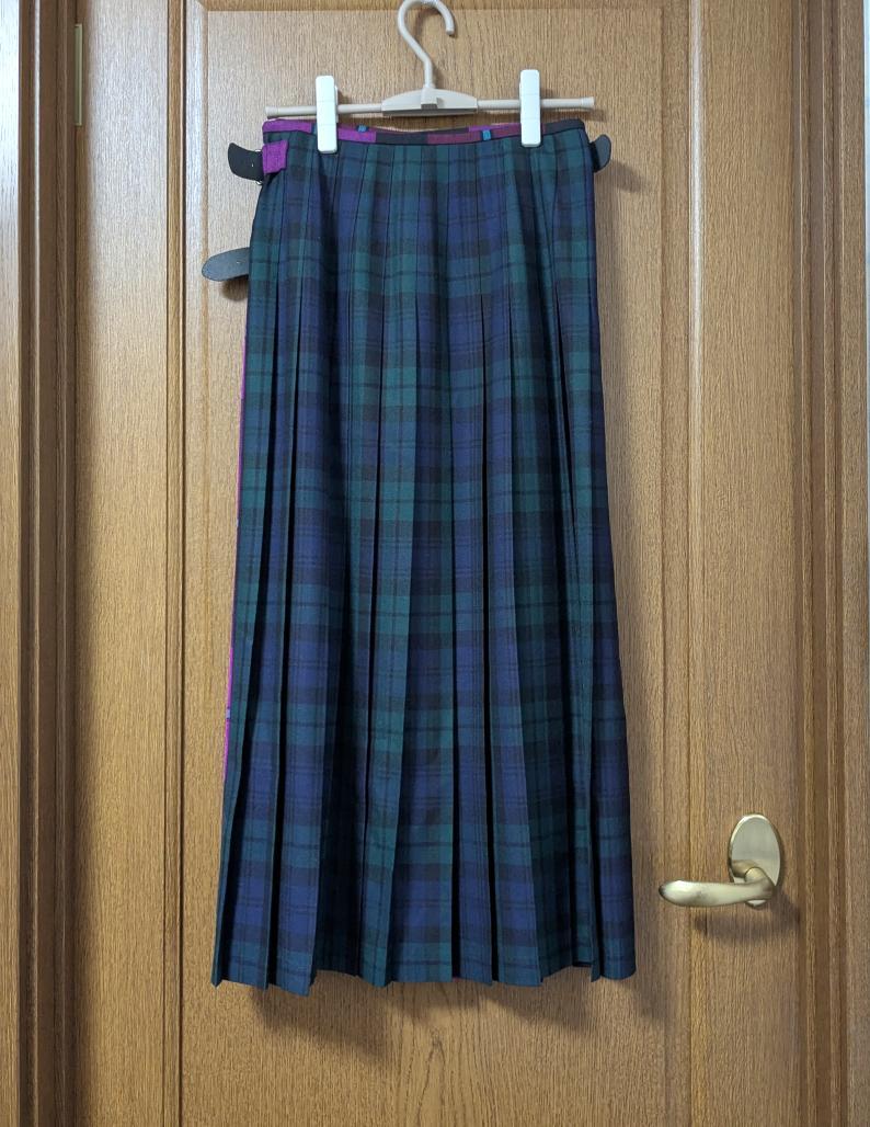 美品 O'NEIL of DUBLIN パッチワーク プリーツスカート