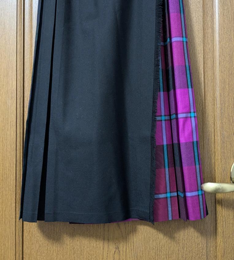 美品 O'NEIL of DUBLIN パッチワーク プリーツスカート