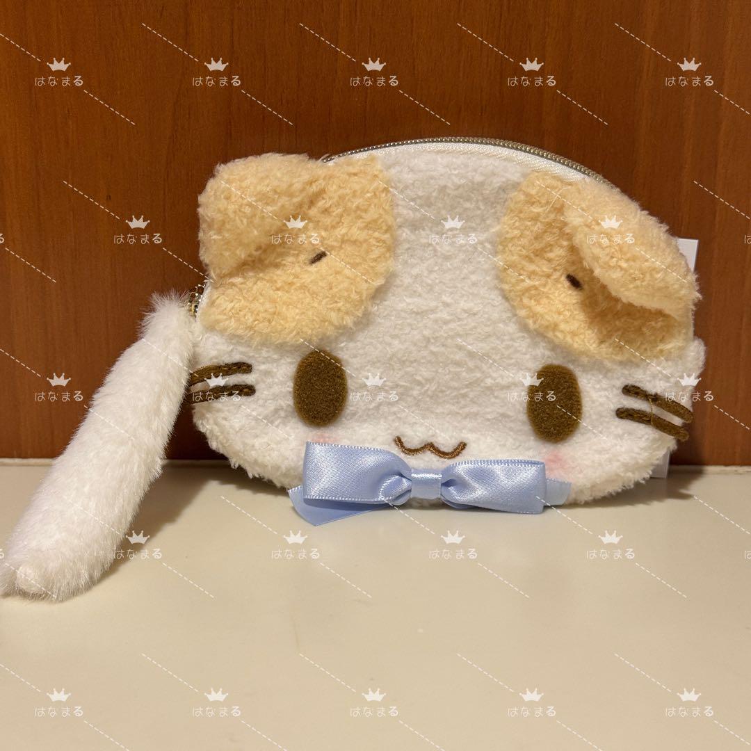 マシュマロみたいなふわふわにゃんこ マスコットホルダー フェイス形ポーチ マシュマロみたいなふわふわにゃんこ マスコットホルダー