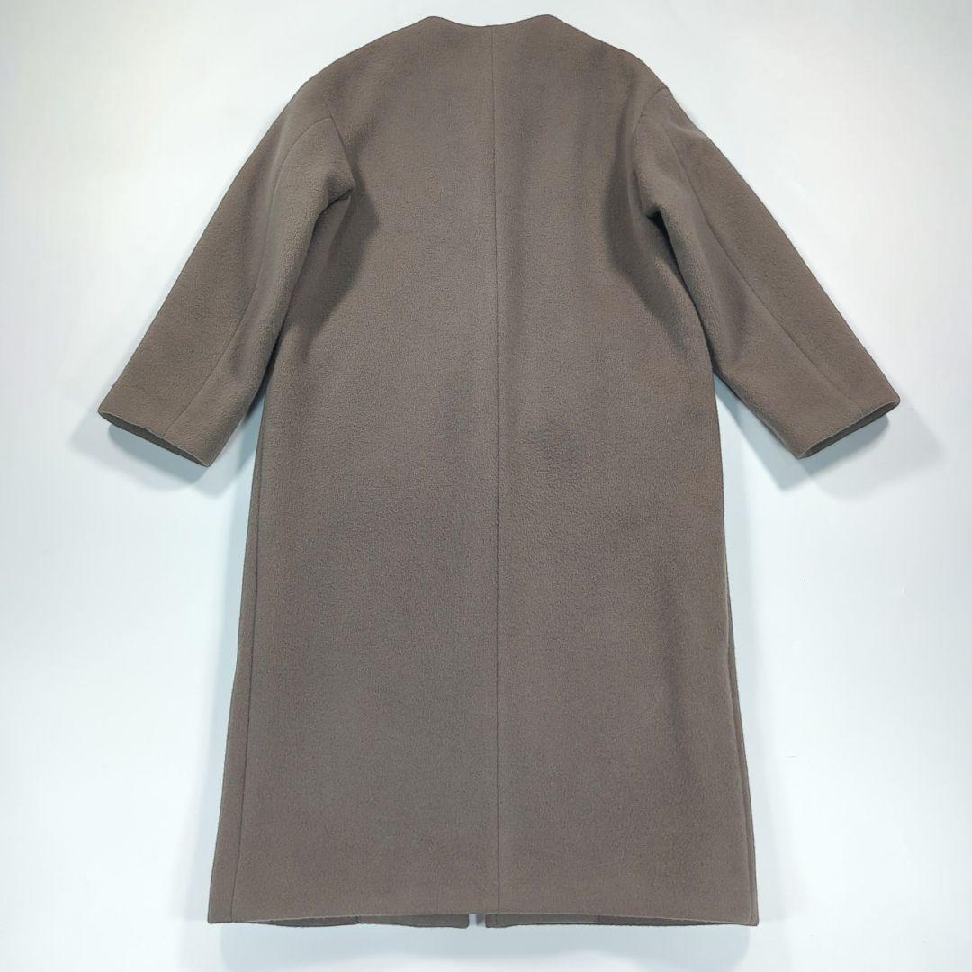 イエナ IENA 38 ラムウール ノーカラーロングコートM・IENA WWW_MORNINGWALKER_COM