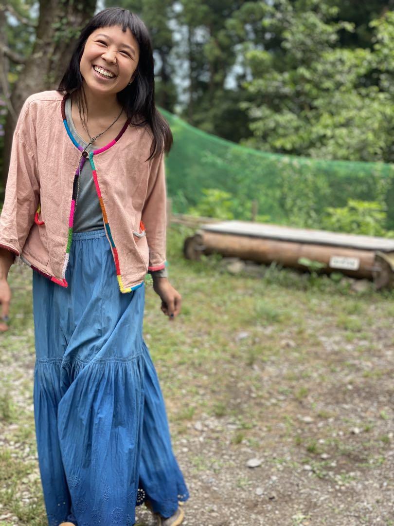 Bluesky skirt(藍染、Indigo)