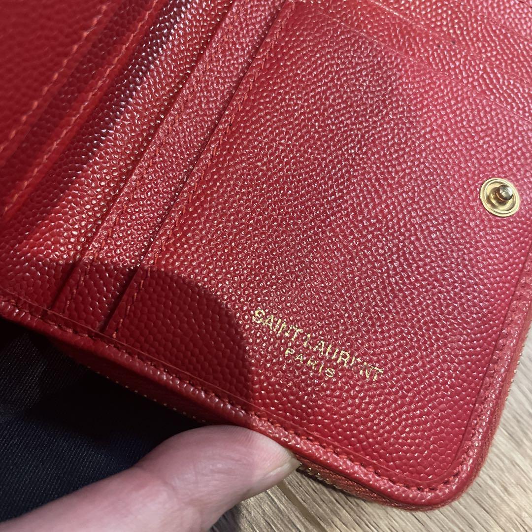 SAINT LAURENT レッド 二つ折り財布