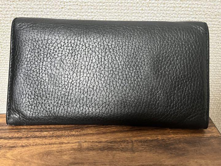 GUCCI グッチ 長財布 ブラックレザー イタリア産 GUCCI グッチ 長財布 ブラックレザー イタリア産