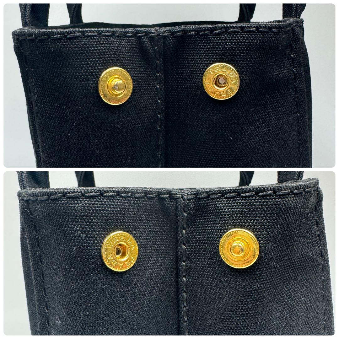 美品✨ PRADA カナパ S ハンドバッグ 2way 黒 ショルダー付