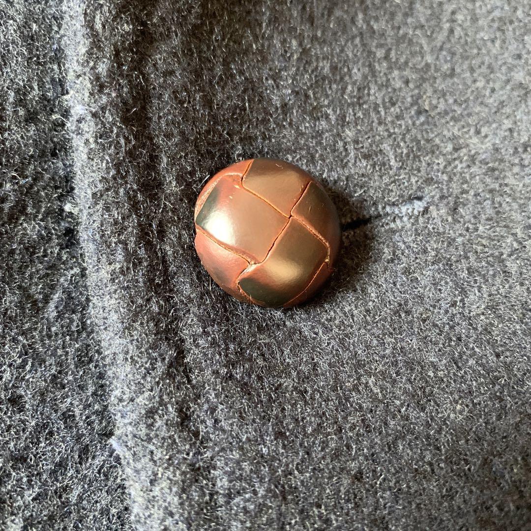 美品✨ダントン ウールモッサコート ネイビー  くるみボタン 42 XL