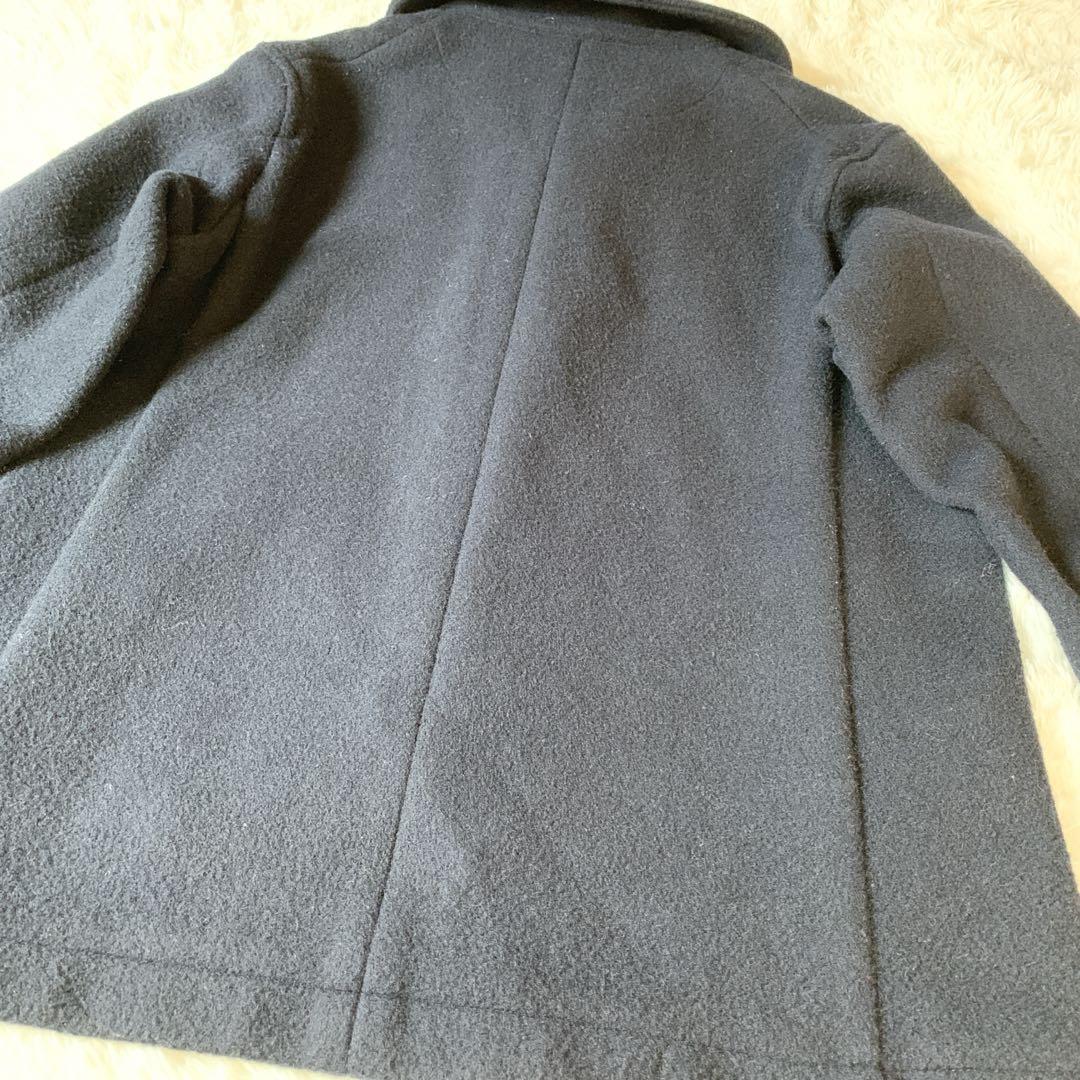 美品✨ダントン ウールモッサコート ネイビー  くるみボタン 42 XL