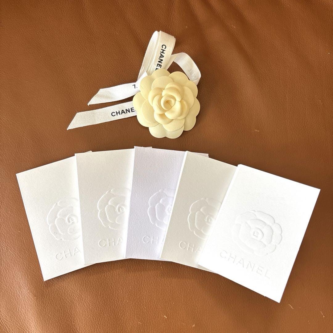 CHANEL純正 空箱・ショップ袋セット カメリア・リボン付 送料