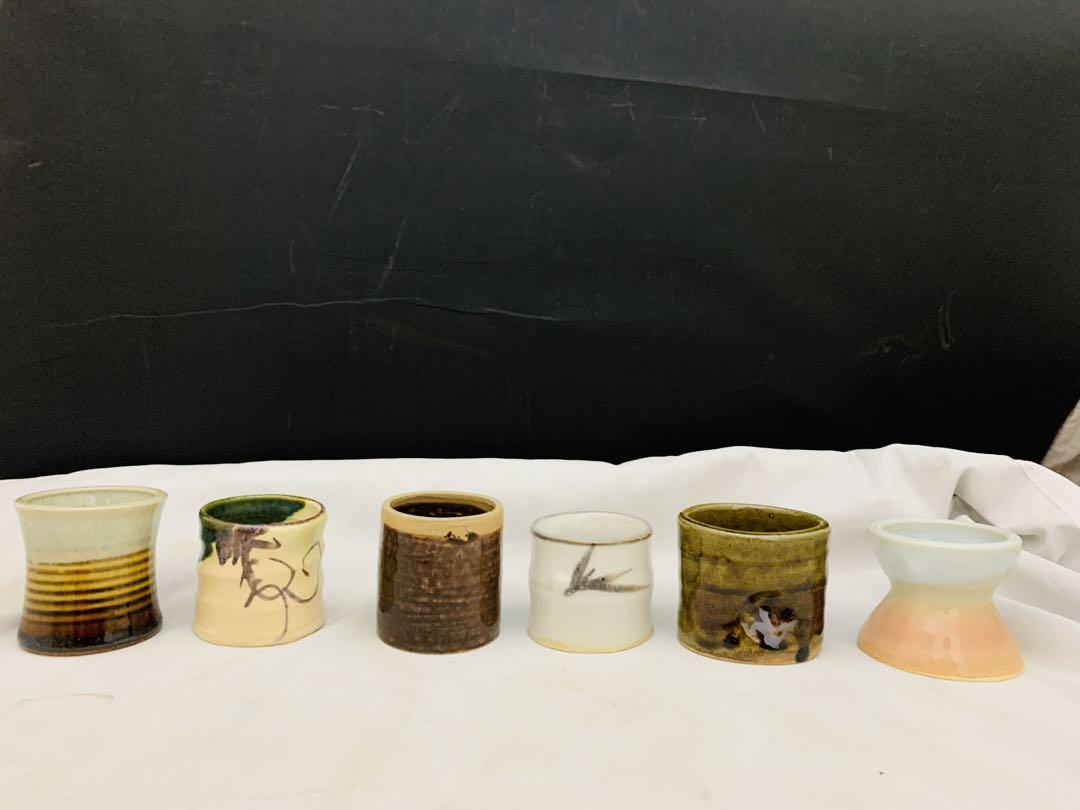 茶道具　蓋置まとめ売６点/天鵬山/志戸呂焼/織部焼,/膳所焼他 5,476円